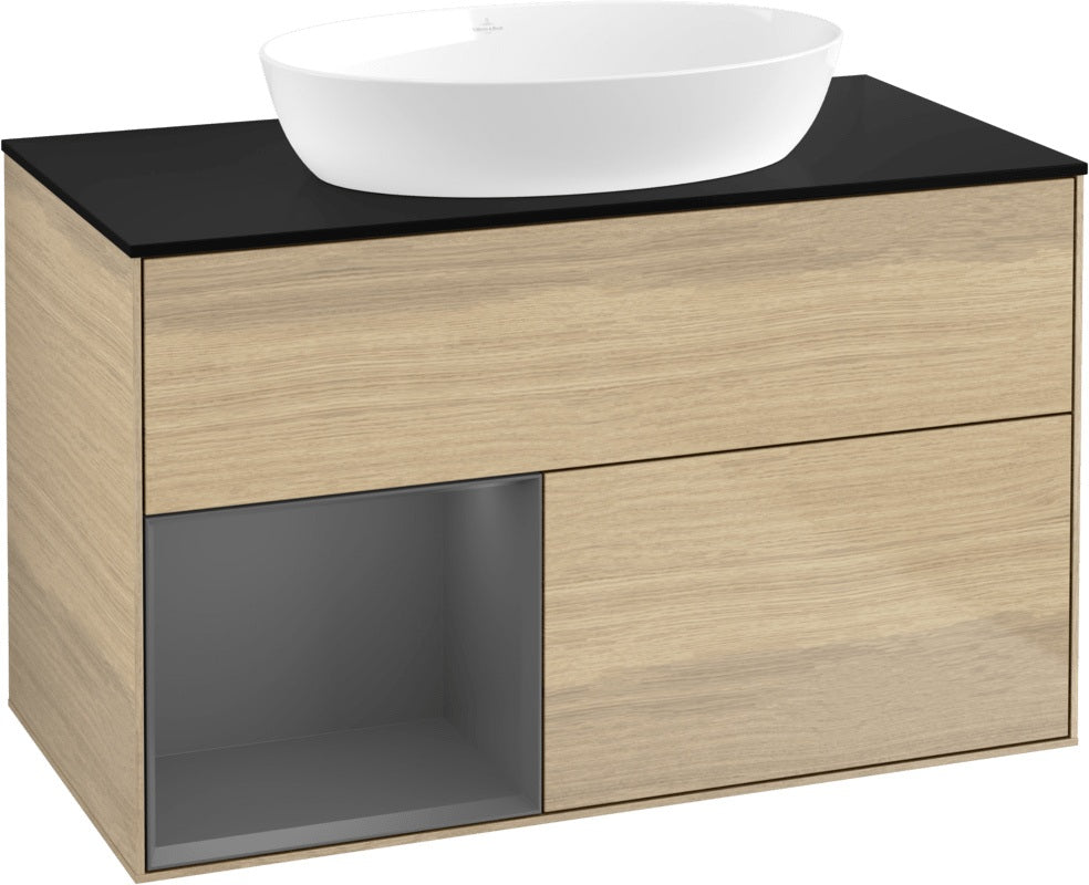 Villeroy & Boch Waschtischunterschrank Finion FA12G 1000 mm Glossy White Lacquer mit Beleuchtung