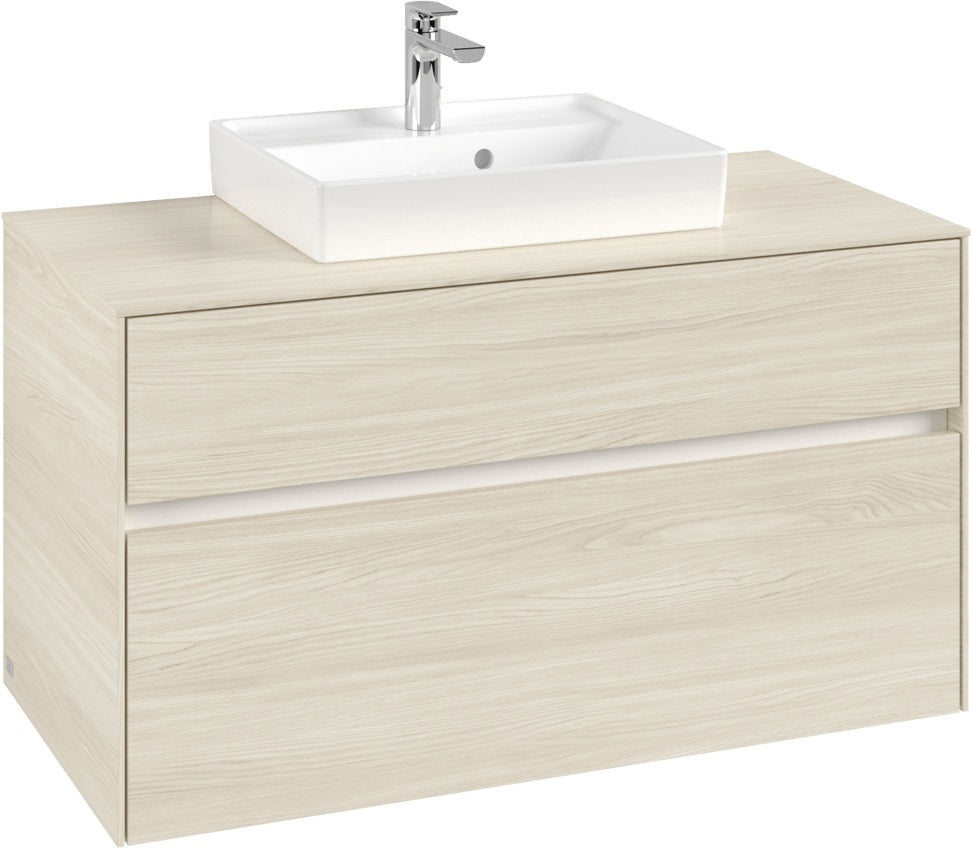 Villeroy & Boch Waschbeckenunterschrank Collaro C016 White Oak 1000 mm – Wandmontage mit SoftClosing