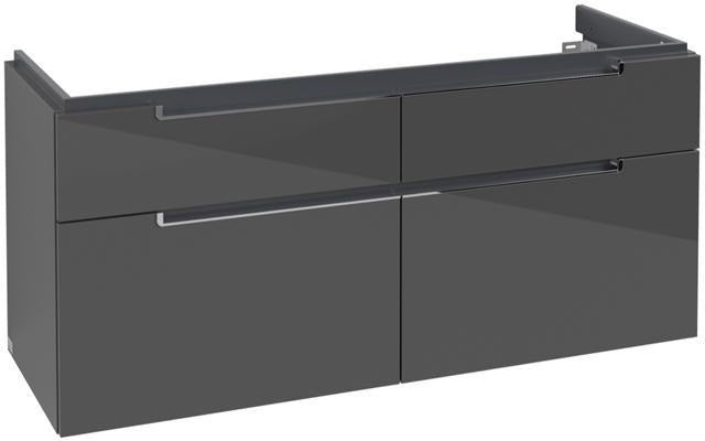 Villeroy & Boch Subway 2.0 Waschbeckenunterschrank 1287 mm Glossy White mit 4 Auszügen