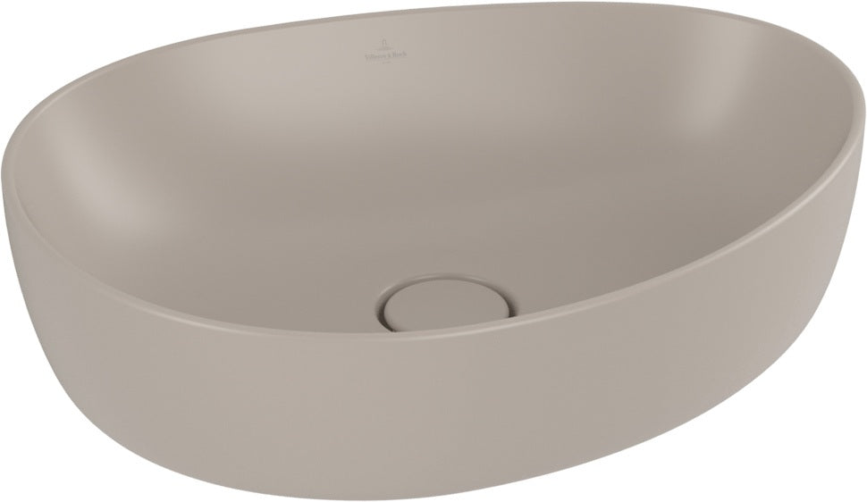 Villeroy & Boch Aufsatzwaschbecken Antao 4A7240 asymmetrisch Almond CeramicPlus 400 mm