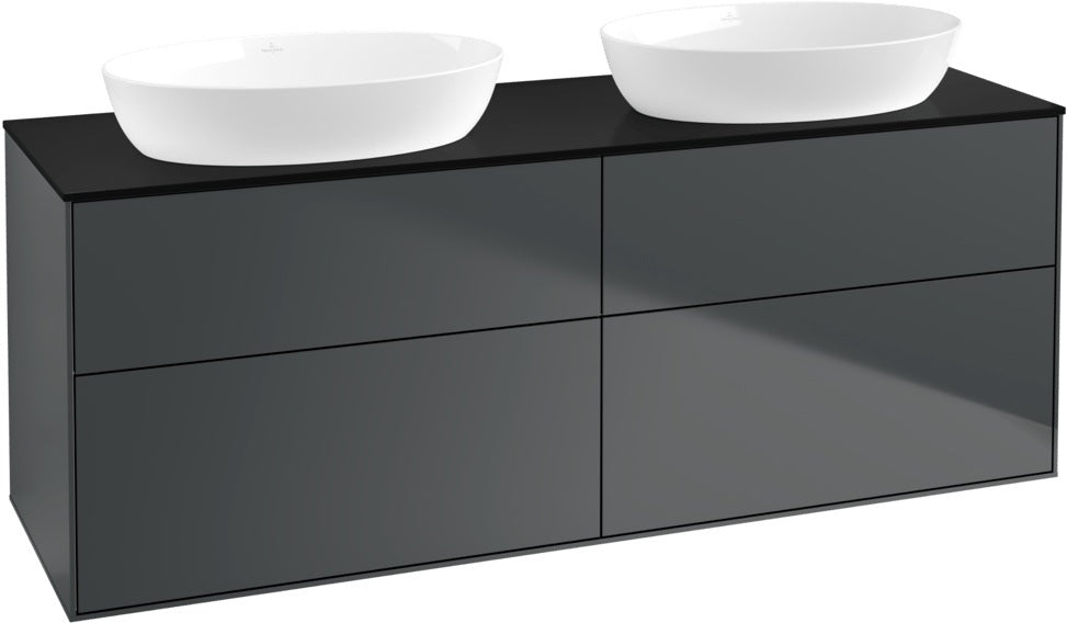 Villeroy & Boch Finion Waschtischunterschrank 1600 mm Glossy White Lacquer mit Beleuchtung