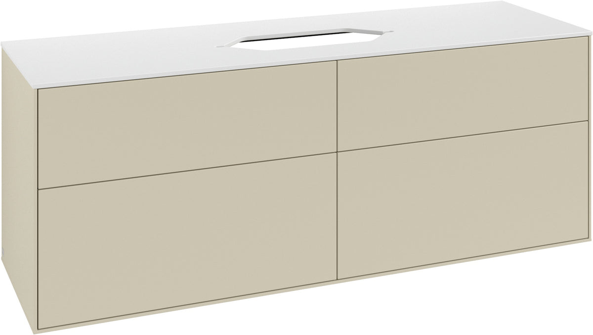 Villeroy & Boch Finion Waschtischunterschrank 1600 mm Glossy White Lacquer mit 4 Auszügen