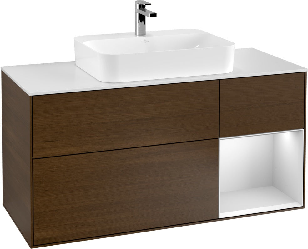 Villeroy & Boch Waschtischunterschrank Finion F421G 1200 mm Glossy White Lacquer