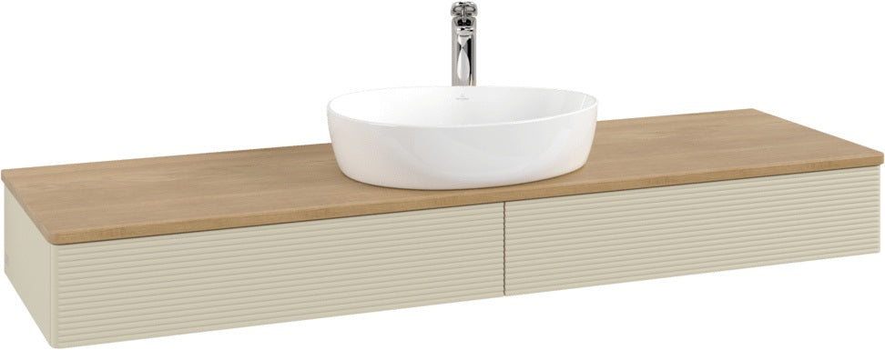 Villeroy & Boch Waschtischunterschrank Antao K14151 1600 mm Anthrazit Matt mit Hahnlochbohrung
