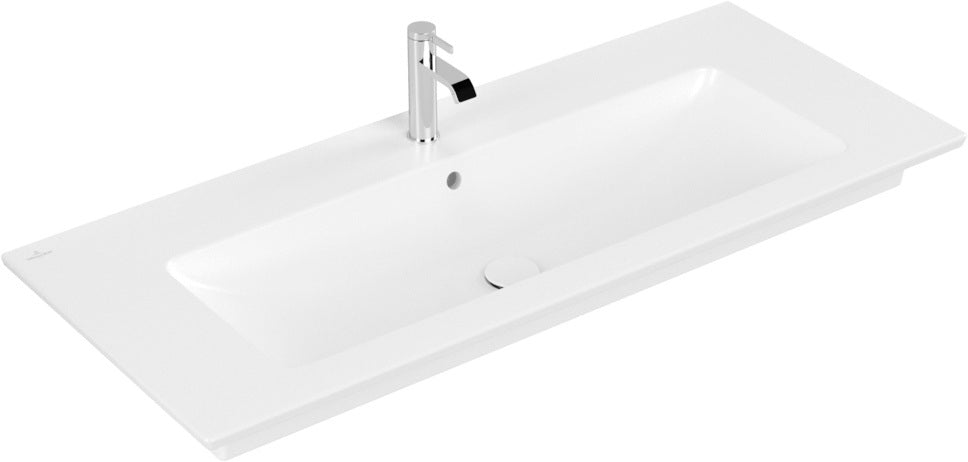 Villeroy & Boch Schrankwaschtisch Venticello 1200 mm Weiß Alpin – Rechteck, Wandmontage, mit Überlauf