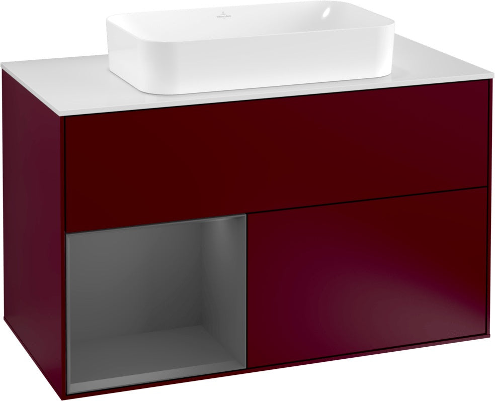 Villeroy & Boch Waschtischunterschrank Finion G241GF Glossy White Lacquer 1000 mm mit Beleuchtung