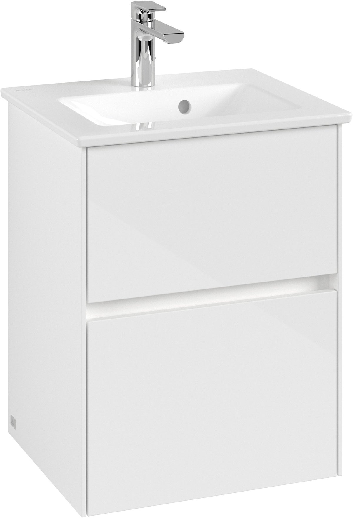 Villeroy & Boch Waschtischunterschrank Collaro C141 B0 Glossy White mit LED-Beleuchtung 472 mm