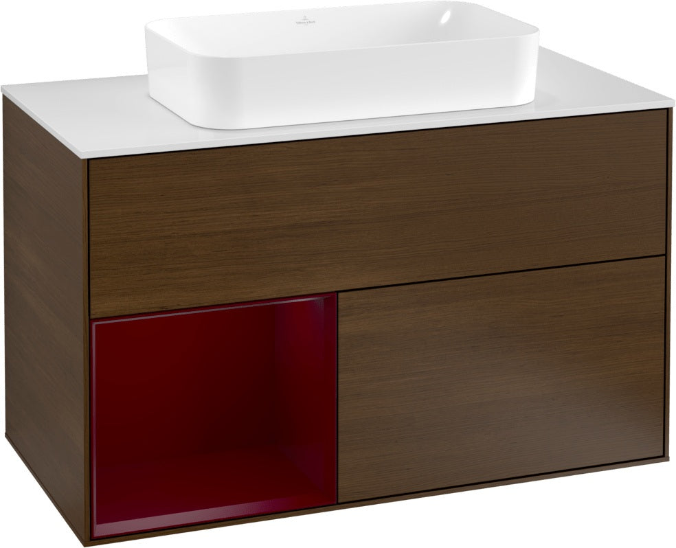 Villeroy & Boch Waschtischunterschrank Finion G241GF Glossy White Lacquer 1000 mm mit Beleuchtung