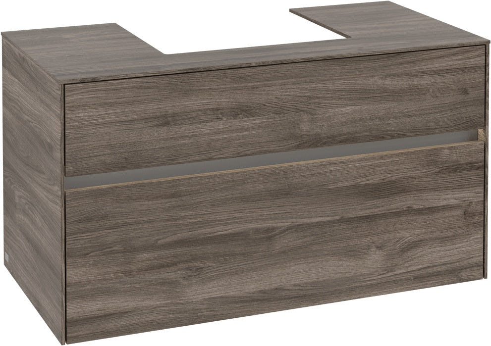 Villeroy & Boch Waschtischunterschrank Collaro C016B0 1000 mm Stone Oak mit LED-Beleuchtung