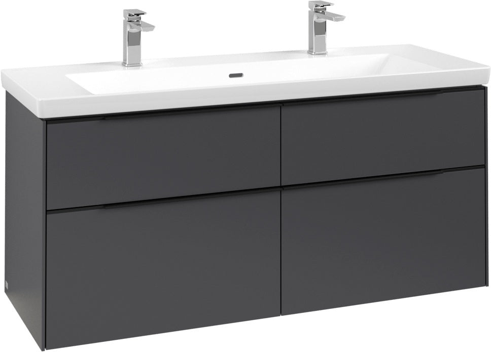 Villeroy & Boch Waschtischunterschrank Subway 3.0 C 602L0, 1272 mm, Brilliant White, mit LED-Beleuchtung