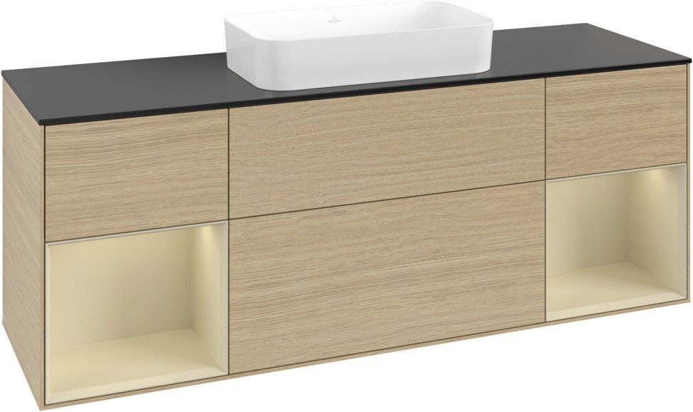 Villeroy & Boch Finion Waschtischunterschrank 1600 mm Glossy White Lacquer mit Beleuchtung