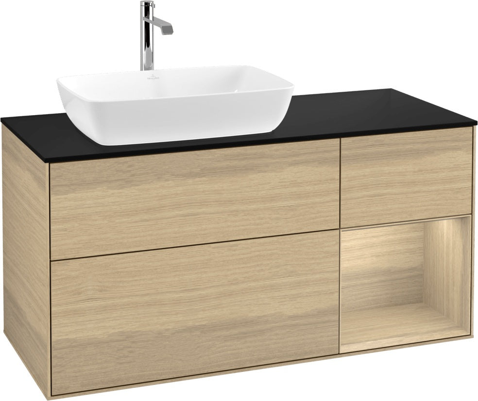 Villeroy & Boch Finion Waschtischunterschrank 1200 mm Glossy White mit Beleuchtung und SoftClosing