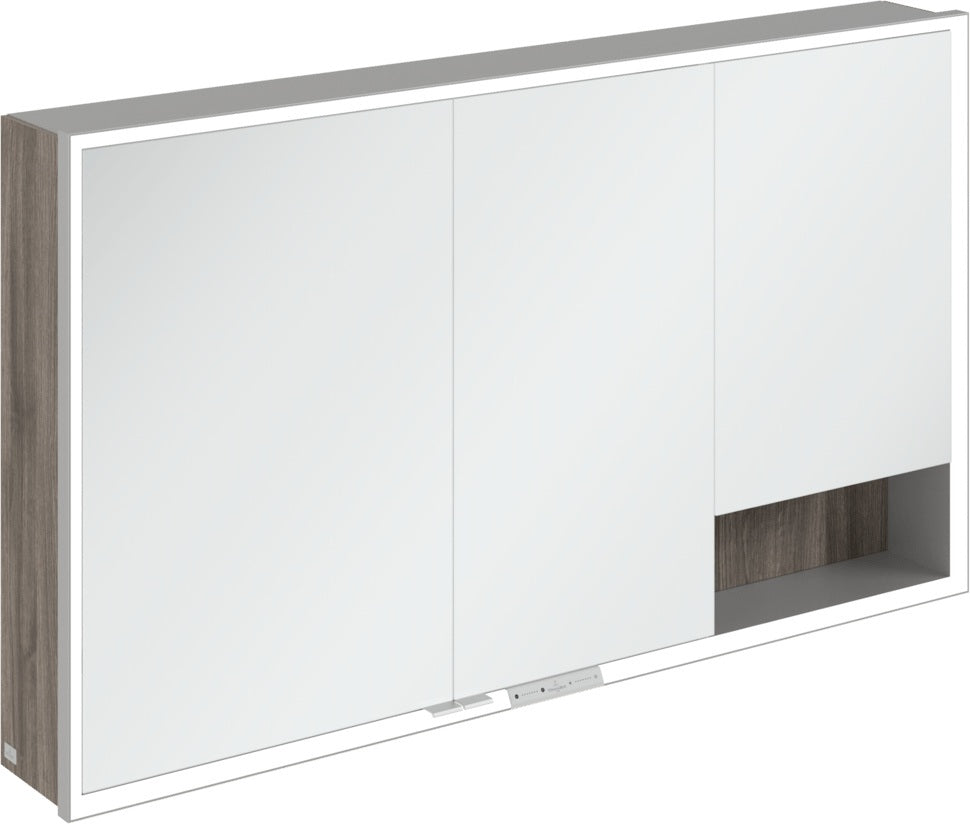 Villeroy & Boch Spiegelschrank My View+ A48113 1300 mm Graphite mit LED-Beleuchtung und Sensordimmer