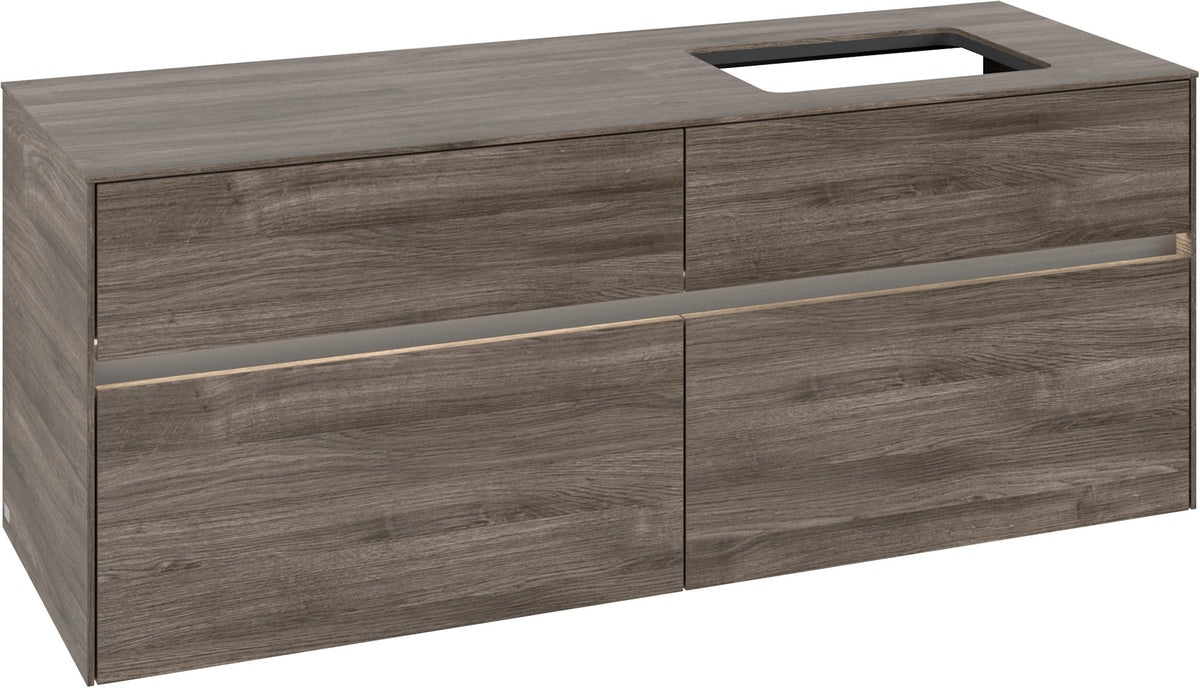 Villeroy & Boch Waschtischunterschrank Collaro C118 B0, 1400 mm, Stone Oak, mit Beleuchtung & SoftClosing