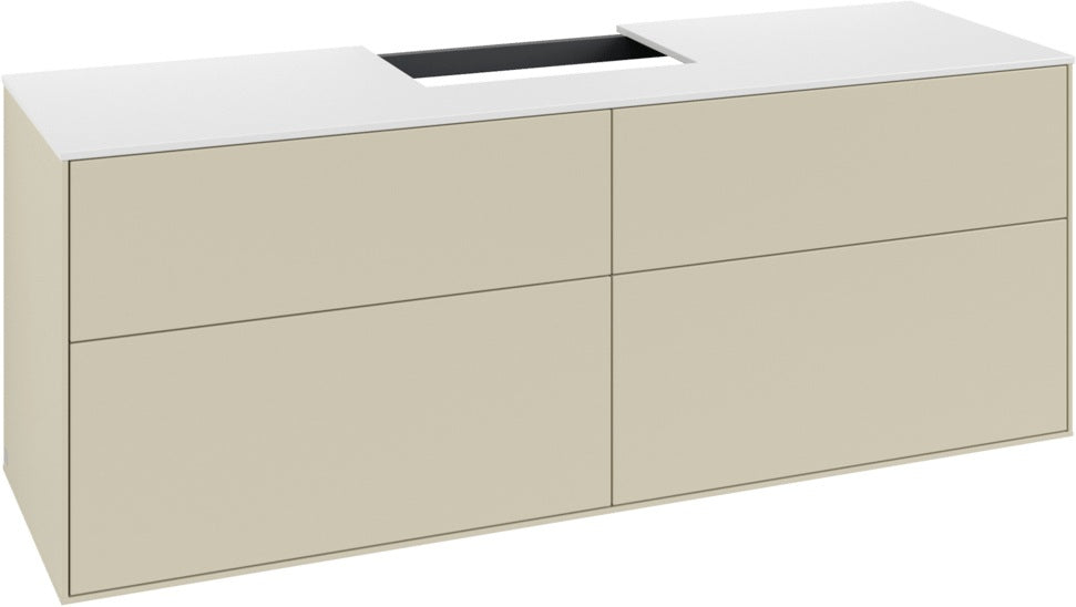 Villeroy & Boch Finion Waschtischunterschrank 1600 mm Anthrazit Matt mit Beleuchtung