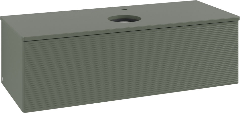 Villeroy & Boch Antao Waschtischunterschrank 1200 mm Leaf Green Matt Lack mit Auszug