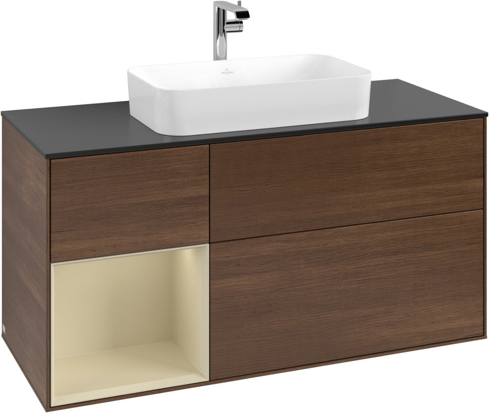 Villeroy & Boch Finion Waschtischunterschrank 1200 mm Glossy White Lacquer mit LED-Beleuchtung
