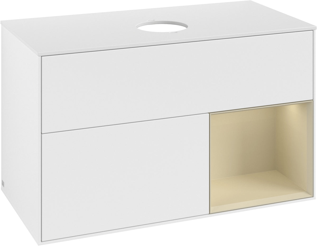 Villeroy & Boch Finion Waschtischunterschrank FA21GFGF 1000 mm Glossy White Lacquer
