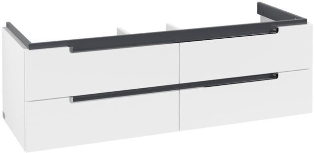 Villeroy & Boch SUBWAY 2.0 Waschtischunterschrank 1287 mm Glossy White mit 4 Auszügen