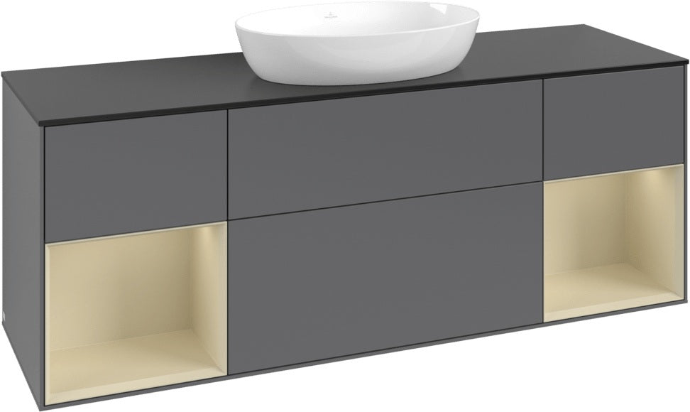Villeroy & Boch Finion Waschtischunterschrank 1600 mm Glossy White Lacquer mit Beleuchtung