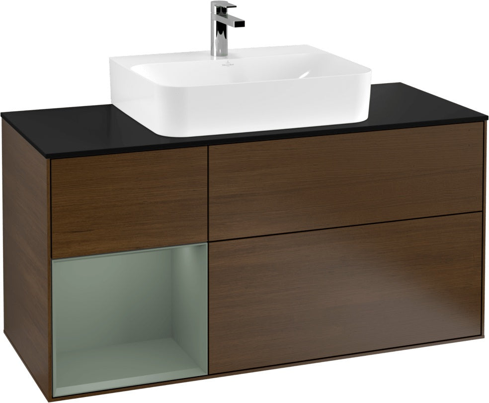 Villeroy & Boch Finion Waschbeckenunterschrank 1200 mm Glossy White mit Beleuchtung