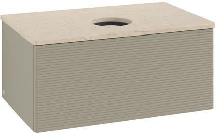 Villeroy & Boch Antao Waschtischunterschrank 800 mm – Grau Matt, 1 Auszug, Push-Open