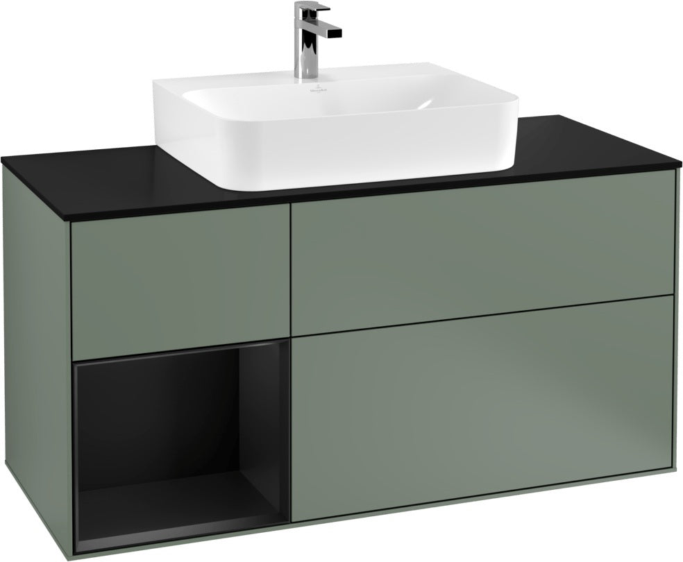 Villeroy & Boch Finion Waschbeckenunterschrank 1200 mm Glossy White mit Beleuchtung