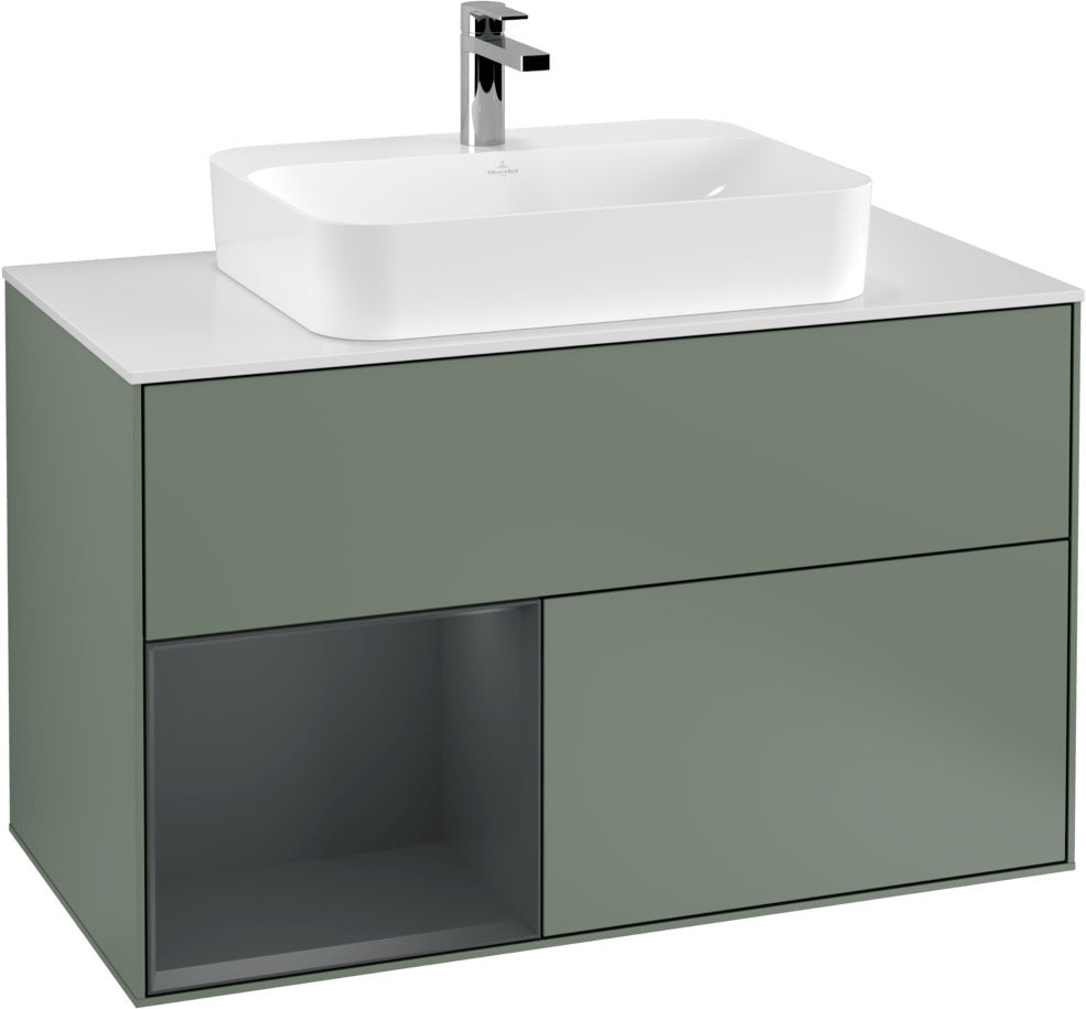 Villeroy & Boch Finion Waschtischunterschrank 1000 mm White Matt Lacquer mit LED-Beleuchtung
