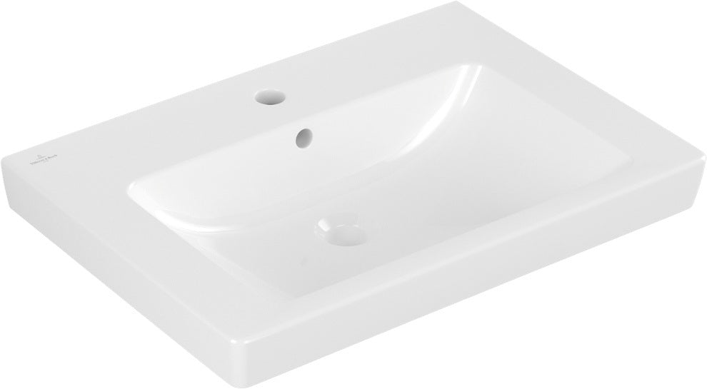 Villeroy & Boch Waschbecken Subway 2.0 650 x 470 mm Weiß Alpin – Wandmontage, mit Überlauf