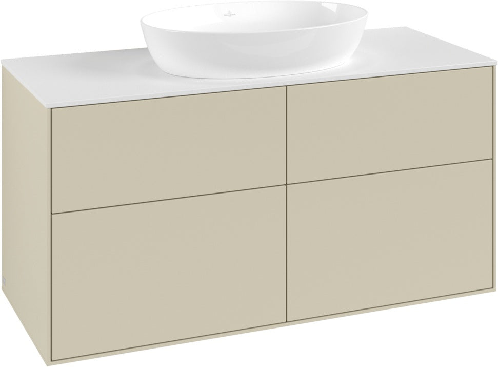 Villeroy & Boch Finion Waschbeckenunterschrank 1000 mm Glossy White Lacquer mit Beleuchtung