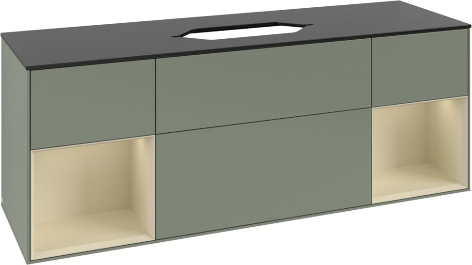 Villeroy & Boch Finion Waschbeckenunterschrank 1600 mm Glossy White Lacquer mit Beleuchtung