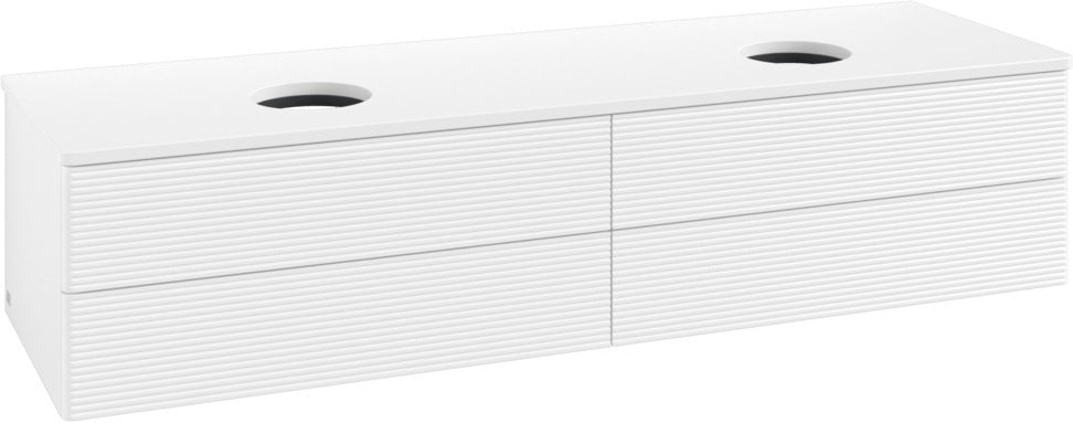 Villeroy & Boch Waschtischunterschrank Antao L28110 1600 mm Weiß Matt mit 4 Auszügen und LED-Beleuchtung