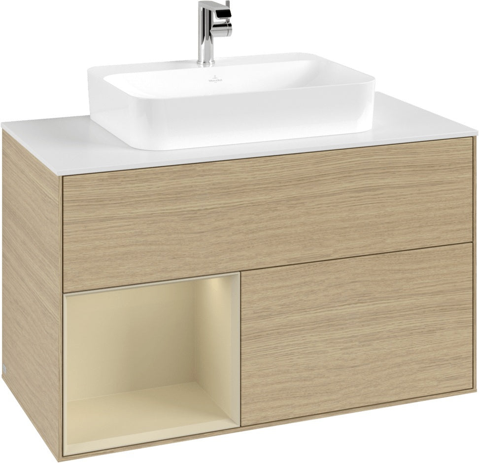 Villeroy & Boch Finion Waschtischunterschrank 1000 mm White Matt Lacquer mit LED-Beleuchtung