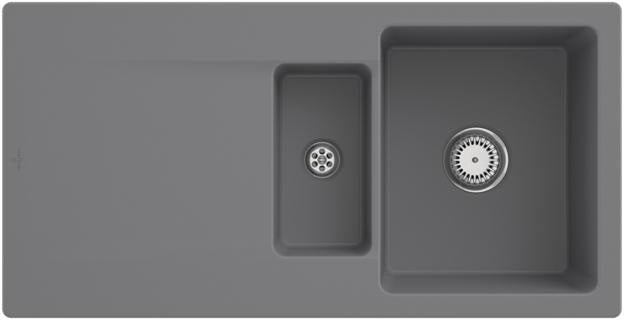 Villeroy & Boch Einbauspüle Siluet 60 R TitanCeram Ebony CeramicPlus 1000 mm
