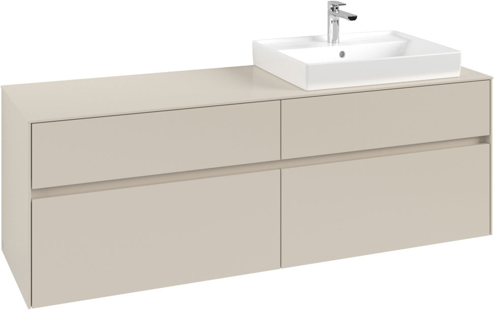 Villeroy & Boch Waschtischunterschrank Collaro C023 1600 mm Cashmere Grey mit 4 Auszügen