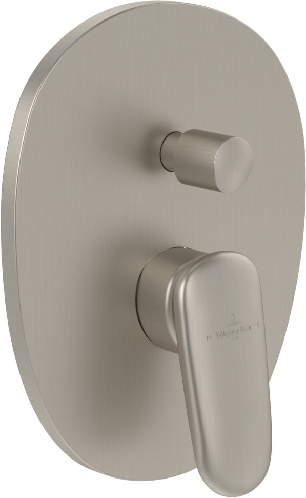 Villeroy & Boch Antao Einhand-Wannenbatterie TVT111001000 – Unterputz-Armatur, rund, Chrom