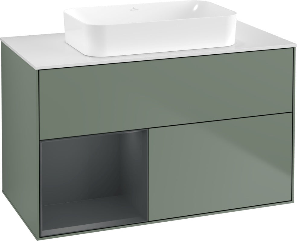 Villeroy & Boch Finion Waschtischunterschrank 1000 mm Glossy White Lacquer – mit LED-Beleuchtung & SoftClosing