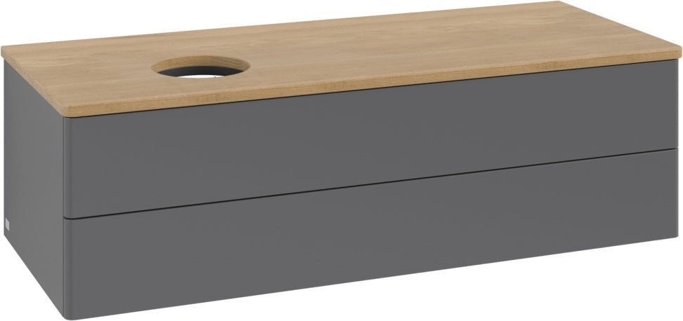 Villeroy & Boch Antao Waschtischunterschrank 1200 mm Anthrazit Matt mit Beleuchtung