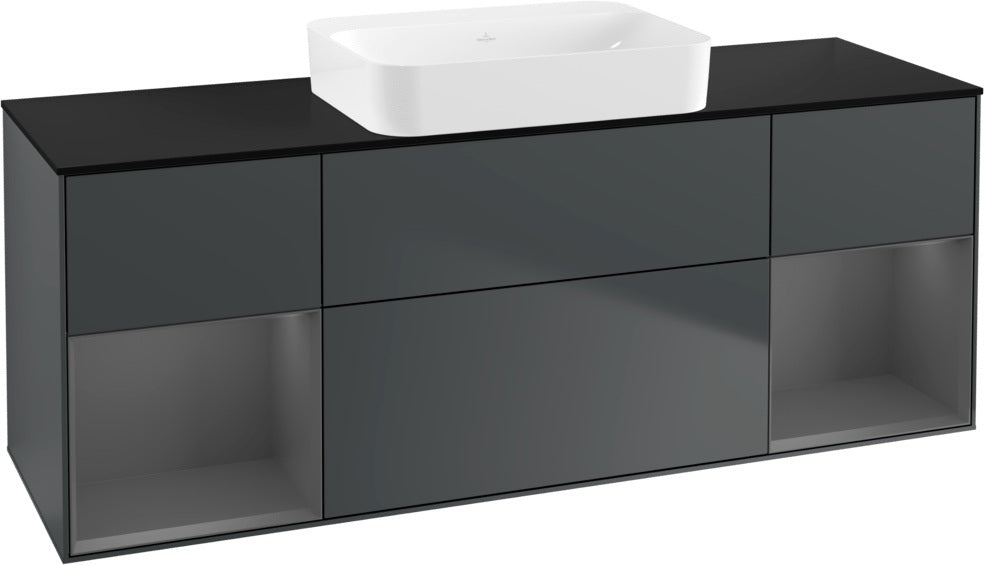 Villeroy & Boch Finion Waschbeckenunterschrank 1600 mm Glossy White Lacquer mit Beleuchtung