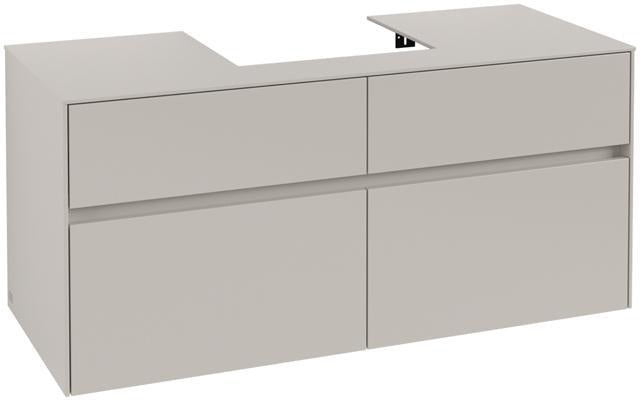 Villeroy & Boch Collaro Waschtischunterschrank 1200 mm mit 4 Auszügen in Black Matt Lacquer