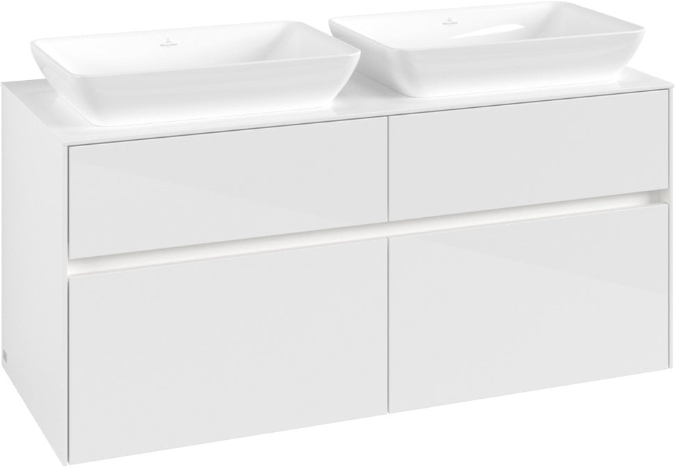 Villeroy & Boch Waschtischunterschrank Collaro C115 B0 1200 mm Glossy White mit Beleuchtung und SoftClosing