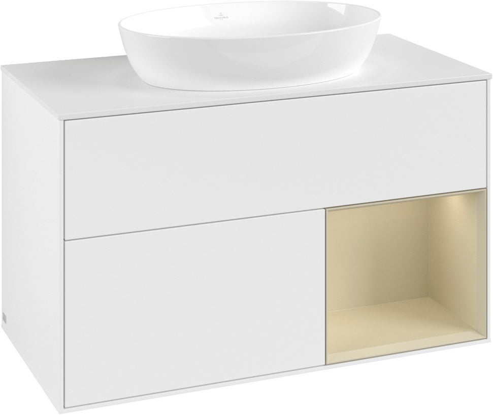 Villeroy & Boch Finion Waschtischunterschrank FA21GFGF 1000 mm Glossy White Lacquer