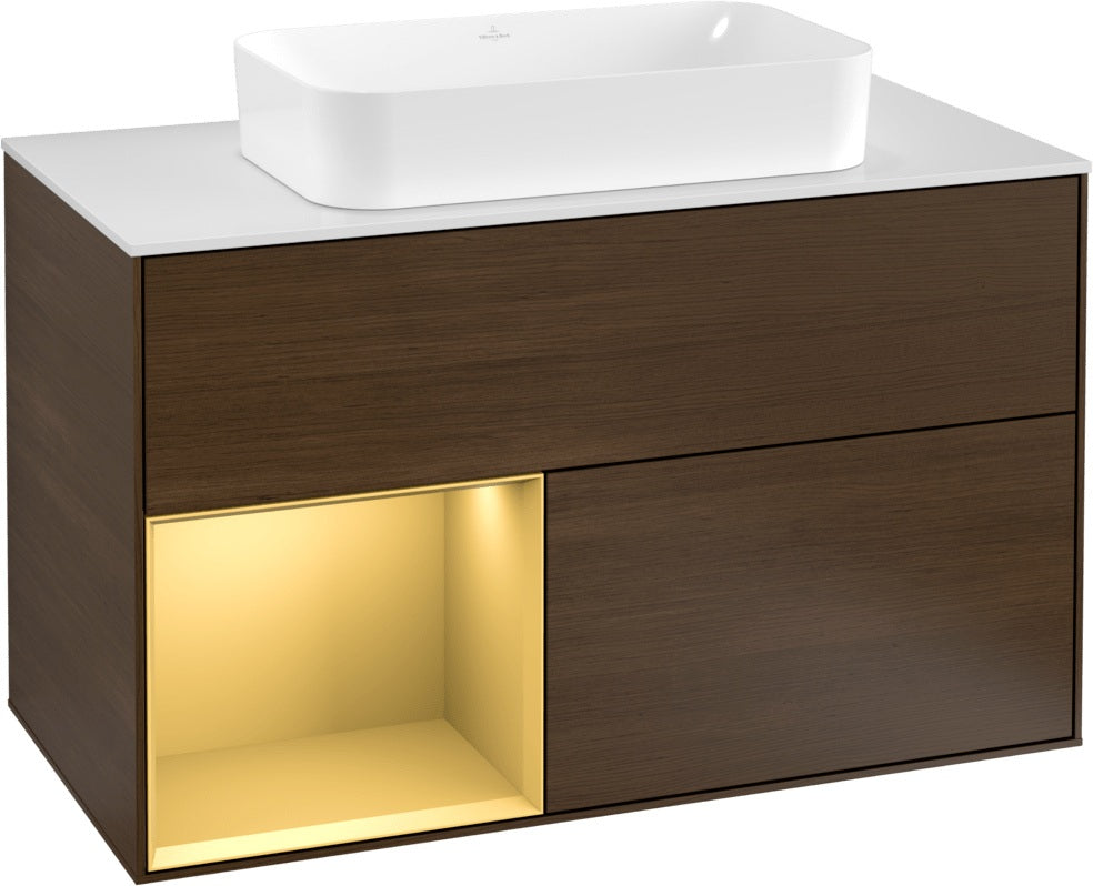 Villeroy & Boch Waschtischunterschrank Finion G241GF Glossy White Lacquer 1000 mm mit Beleuchtung