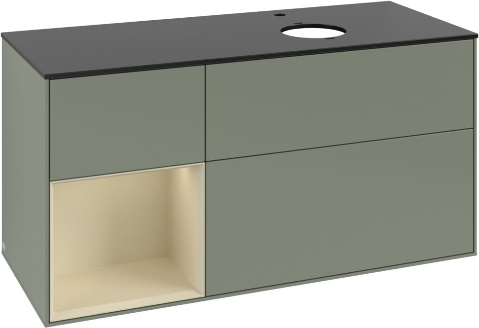 Villeroy & Boch Finion Waschtischunterschrank 1200 mm Glossy White Lacquer mit LED-Beleuchtung