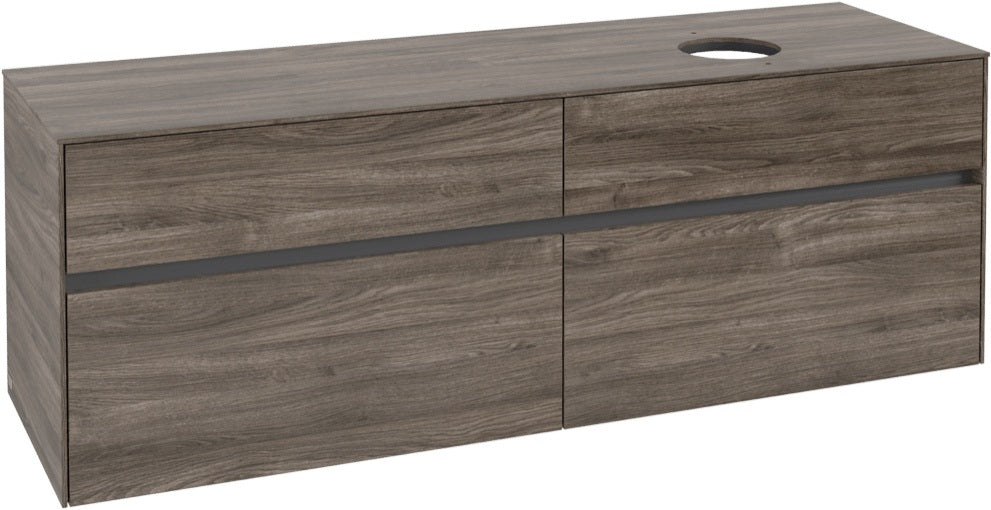 Villeroy & Boch Waschtischunterschrank Collaro C05100 Stone Oak 1600 mm mit 4 Auszügen