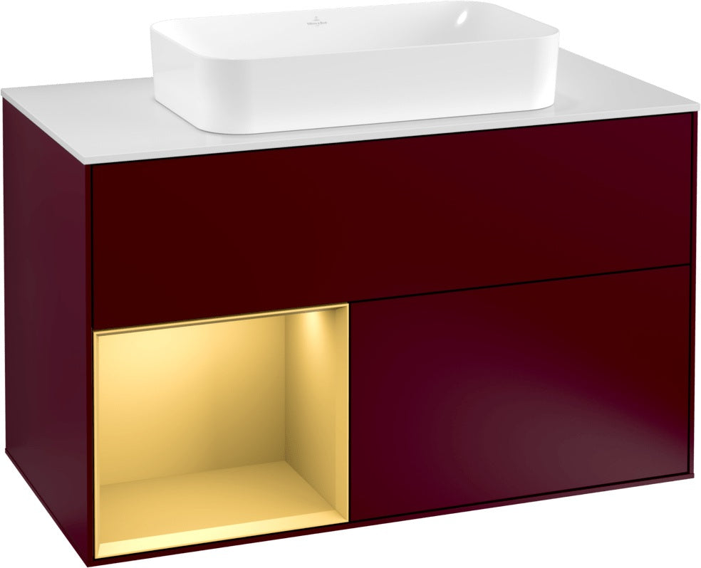 Villeroy & Boch Waschtischunterschrank Finion G241GF Glossy White Lacquer 1000 mm mit Beleuchtung