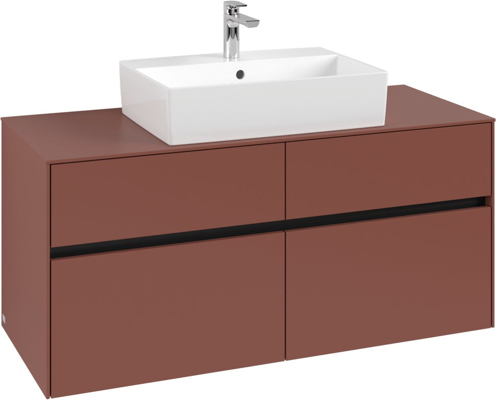 Villeroy & Boch Waschtischunterschrank Collaro C128 B0 1200 mm White Oak mit LED-Beleuchtung