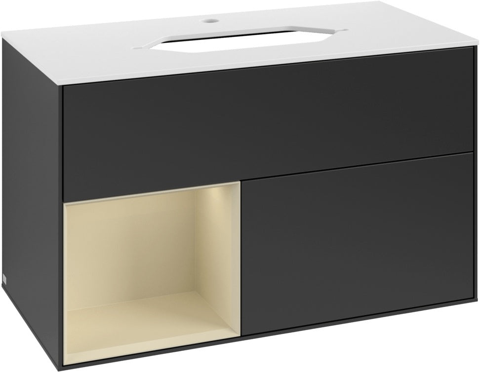 Villeroy & Boch Waschtischunterschrank Finion G241GF Glossy White Lacquer 1000 mm mit Beleuchtung