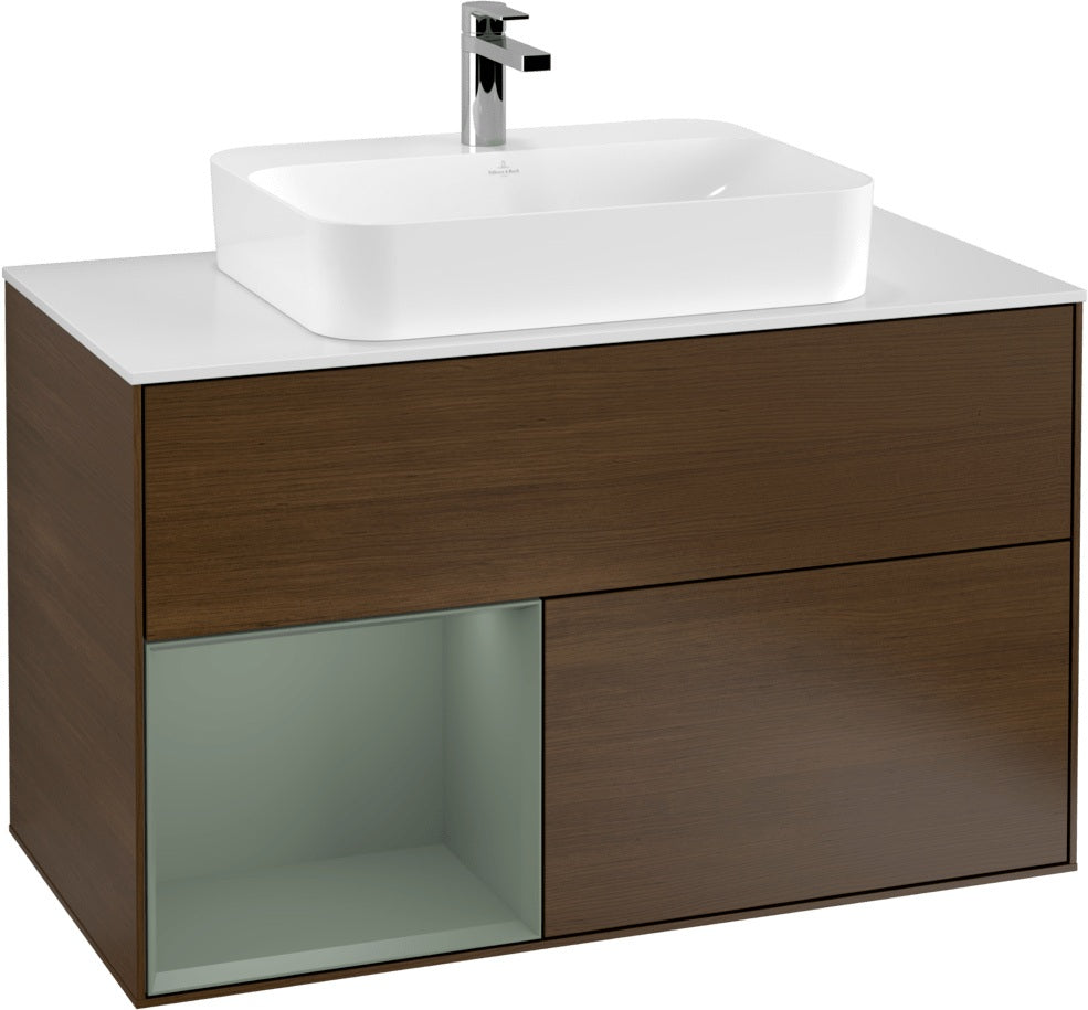 Villeroy & Boch Finion Waschtischunterschrank 1000 mm White Matt Lacquer mit LED-Beleuchtung