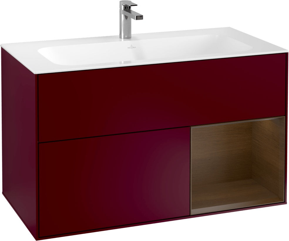 Villeroy & Boch Finion Waschtischunterschrank 996 mm White Matt Lacquer mit Beleuchtung